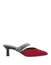 Philosophy Di Lorenzo Serafini Woman Mules & Clogs Burgundy Size 9 Leather In Red