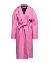 Philosophy Di Lorenzo Serafini Woman Overcoat & Trench Coat Fuchsia Size M Polyester In Pink