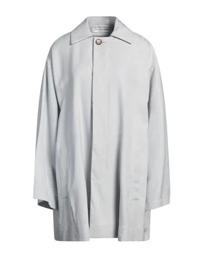 Philosophy Di Lorenzo Serafini Woman Overcoat & Trench Coat Light Grey Size M Viscose, Linen