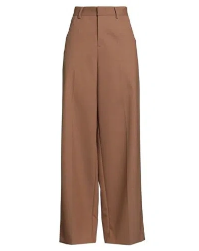 Philosophy Di Lorenzo Serafini Woman Pants Brown Size 8 Polyester, Wool, Elastane, Viscose, Cotton