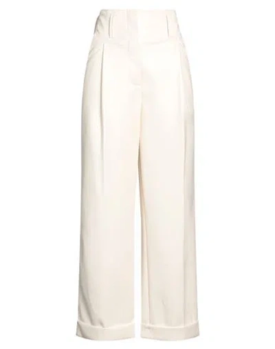 Philosophy Di Lorenzo Serafini Woman Pants Cream Size 4 Polyester, Polyurethane Resin In White