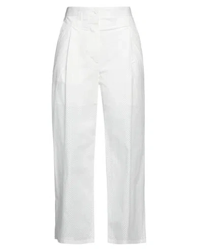 Philosophy Di Lorenzo Serafini Woman Pants White Size 8 Cotton, Elastane