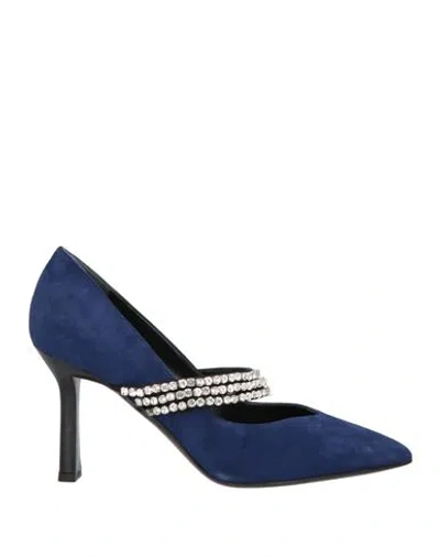Philosophy Di Lorenzo Serafini Woman Pumps Blue Size 9 Leather