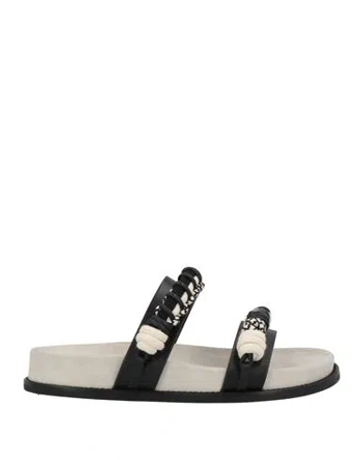 Philosophy Di Lorenzo Serafini Woman Sandals Black Size 9 Soft Leather