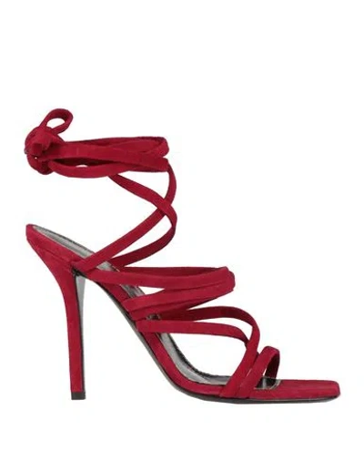 Philosophy Di Lorenzo Serafini Woman Sandals Burgundy Size 6 Leather In Red