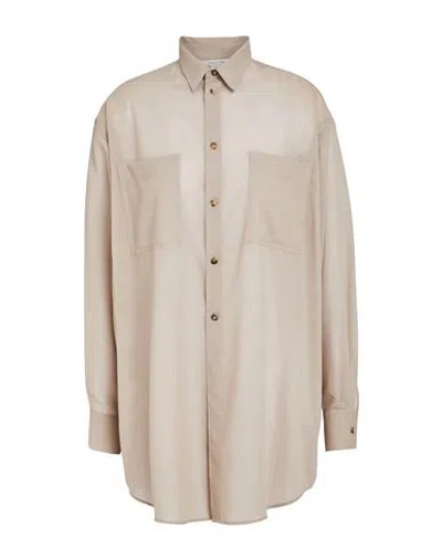 Philosophy Di Lorenzo Serafini Woman Shirt Grey Size 8 Virgin Wool, Polyester