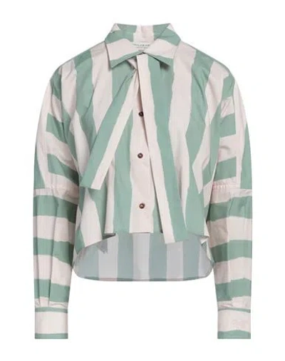 Philosophy Di Lorenzo Serafini Woman Shirt Light Green Size S Cotton, Elastane In Green