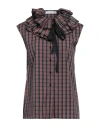 Philosophy Di Lorenzo Serafini Woman Shirt Navy Size 10 Cotton, Polyamide, Elastane In Navy