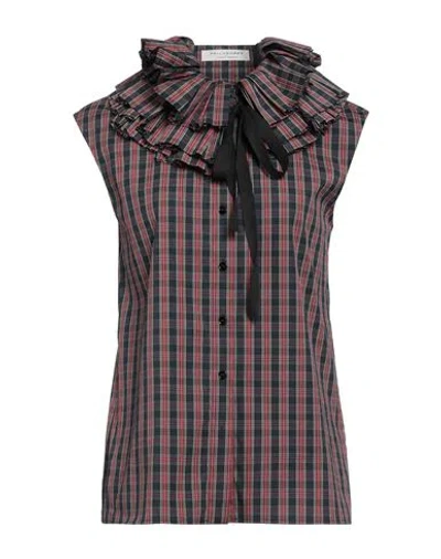 Philosophy Di Lorenzo Serafini Woman Shirt Navy Size 10 Cotton, Polyamide, Elastane