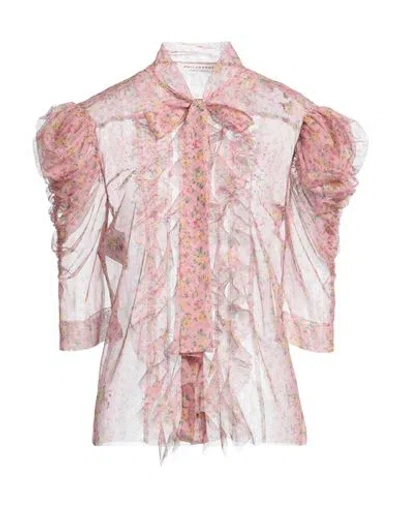 Philosophy Di Lorenzo Serafini Woman Shirt Pink Size 6 Polyester, Silk