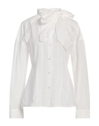 Philosophy Di Lorenzo Serafini Woman Shirt White Size 10 Polyamide, Cotton