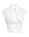 Philosophy Di Lorenzo Serafini Woman Shirt White Size 8 Cotton, Elastane In White