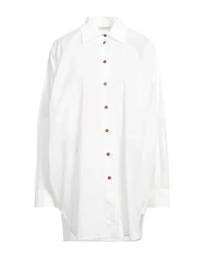 Philosophy Di Lorenzo Serafini Woman Shirt White Size M Polyamide, Cotton