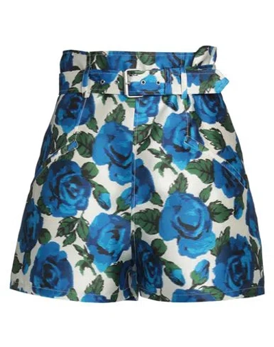 PHILOSOPHY DI LORENZO SERAFINI PHILOSOPHY DI LORENZO SERAFINI WOMAN SHORTS & BERMUDA SHORTS BLUE SIZE 8 POLYESTER 