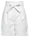 Philosophy Di Lorenzo Serafini Woman Shorts & Bermuda Shorts White Size 4 Viscose, Polyurethane Resi In White