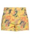 Philosophy Di Lorenzo Serafini Woman Shorts & Bermuda Shorts Yellow Size 6 Cotton In Yellow