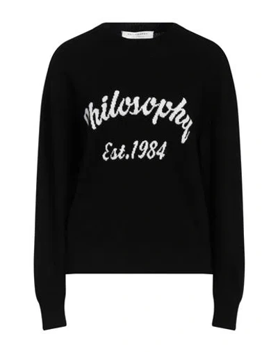 Philosophy Di Lorenzo Serafini Woman Sweater Black Size 6 Virgin Wool, Cashmere In Black