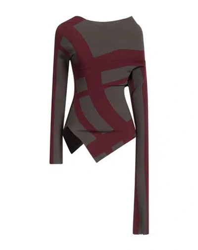 Philosophy Di Lorenzo Serafini Woman Sweater Burgundy Size 8 Viscose, Polyamide