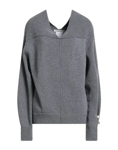 Philosophy Di Lorenzo Serafini Woman Sweater Grey Size 6 Wool, Silk, Cashmere In Gray
