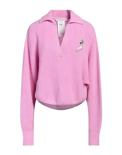 Philosophy Di Lorenzo Serafini Woman Sweater Pink Size 4 Virgin Wool, Cashmere, Acrylic In Pink