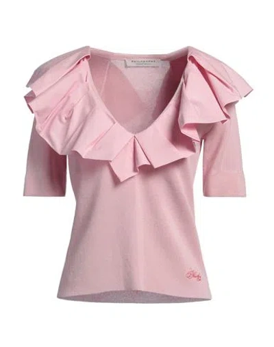 Philosophy Di Lorenzo Serafini Woman Sweater Pink Size 8 Viscose, Polyamide, Cotton