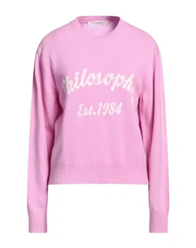Philosophy Di Lorenzo Serafini Woman Sweater Pink Size 6 Virgin Wool, Cashmere
