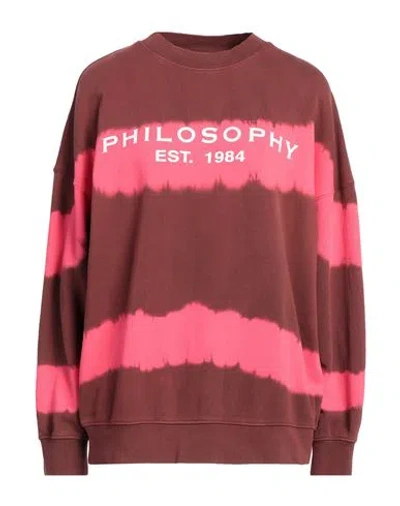 Philosophy Di Lorenzo Serafini Woman Sweatshirt Brown Size S Cotton