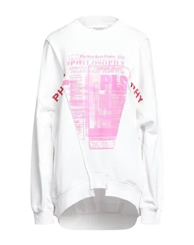 Philosophy Di Lorenzo Serafini Woman Sweatshirt White Size M Cotton