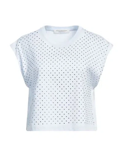 Philosophy Di Lorenzo Serafini Woman T-shirt Sky Blue Size M Cotton