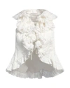 Philosophy Di Lorenzo Serafini Floral-jacquard Ruffled Blouse In Off White