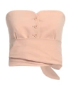 Philosophy Di Lorenzo Serafini Bustier Stretch-cotton Crop Top In Beige