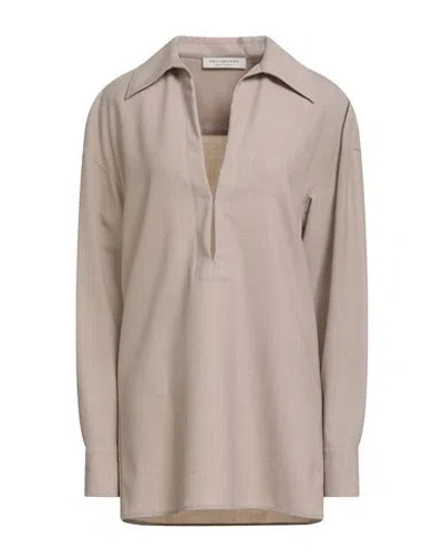 Philosophy Di Lorenzo Serafini Woman Top Beige Size 8 Polyester, Wool, Elastane In Sand