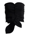 Philosophy Di Lorenzo Serafini Woman Top Black Size 4 Cotton, Elastane