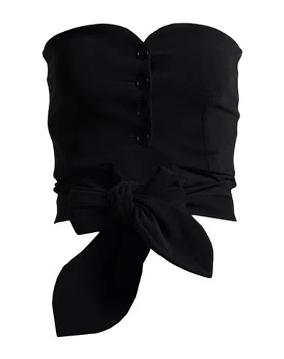 Philosophy Di Lorenzo Serafini Woman Top Black Size 4 Cotton, Elastane