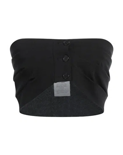 Philosophy Di Lorenzo Serafini Woman Top Black Size 4 Cotton, Elastane