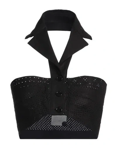 Philosophy Di Lorenzo Serafini Woman Top Black Size 6 Cotton, Elastane
