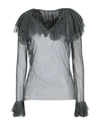 Philosophy Di Lorenzo Serafini Woman Top Black Size 8 Cotton, Polyamide