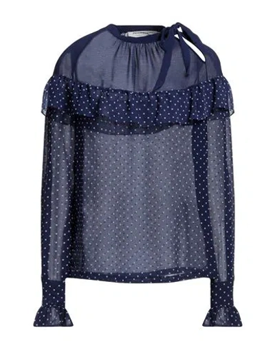 Philosophy Di Lorenzo Serafini Woman Top Blue Size 10 Polyester