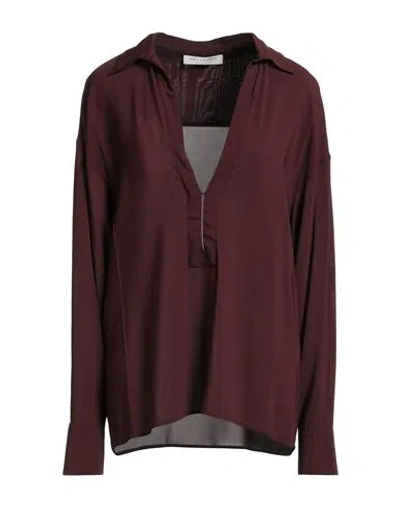 PHILOSOPHY DI LORENZO SERAFINI PHILOSOPHY DI LORENZO SERAFINI WOMAN TOP BURGUNDY SIZE 12 VISCOSE, ELASTANE