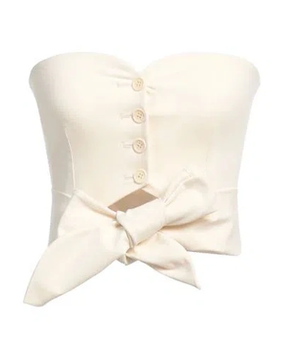 Philosophy Di Lorenzo Serafini Woman Top Cream Size 6 Cotton, Elastane In White