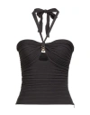 Philosophy Di Lorenzo Serafini Woman Top Dark Brown Size 8 Viscose, Polyamide In Gray