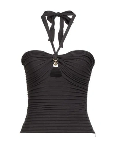 Philosophy Di Lorenzo Serafini Woman Top Dark Brown Size 8 Viscose, Polyamide In Gray