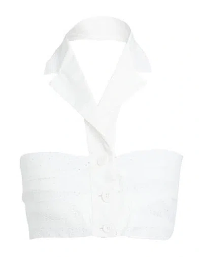 Philosophy Di Lorenzo Serafini Woman Top Ivory Size 6 Cotton, Elastane In White