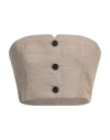Philosophy Di Lorenzo Serafini Woman Top Khaki Size 6 Wool In Beige