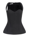 Philosophy Di Lorenzo Serafini Polyester Top With Sweetheart Neckline And Peplum Hem In Grey