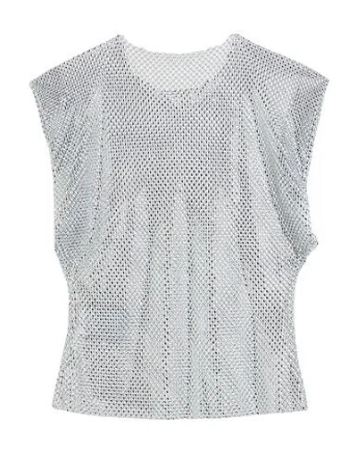 Philosophy Di Lorenzo Serafini Woman Top Light Grey Size M Polyester, Elastane