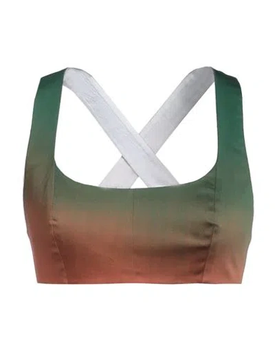 Philosophy Di Lorenzo Serafini Woman Top Military Green Size 10 Cotton, Elastane
