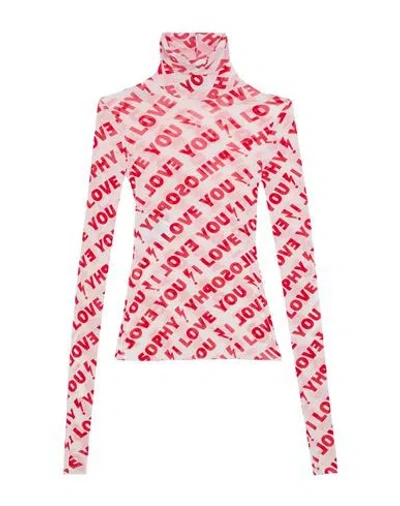 Philosophy Di Lorenzo Serafini Woman Top Red Size 8 Polyamide In Pink
