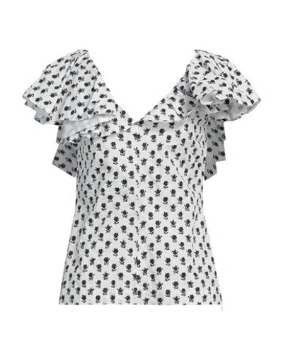 Philosophy Di Lorenzo Serafini Woman Top White Size 10 Cotton In Multi