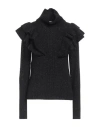 Philosophy Di Lorenzo Serafini Woman Turtleneck Black Size 4 Cashmere, Wool, Polyamide, Metallic Fib